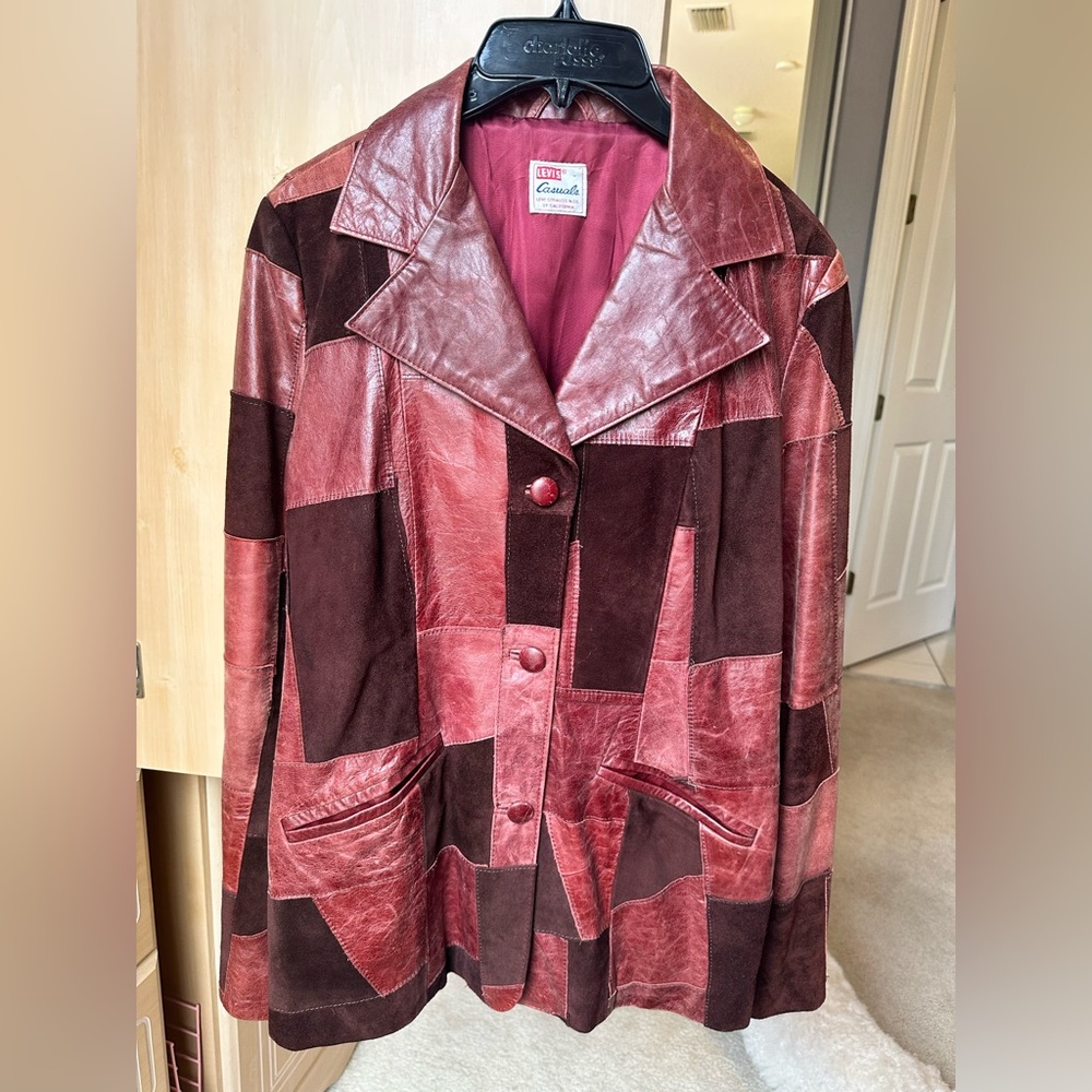 Levi’s vintage leather and suede patchwork jacket